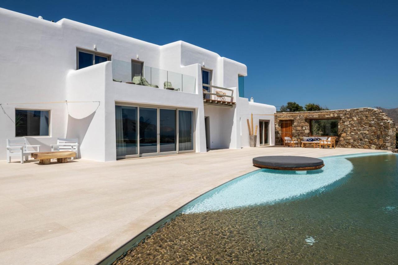 Mykonos Ag Villas In Ftelia Beach Exterior foto